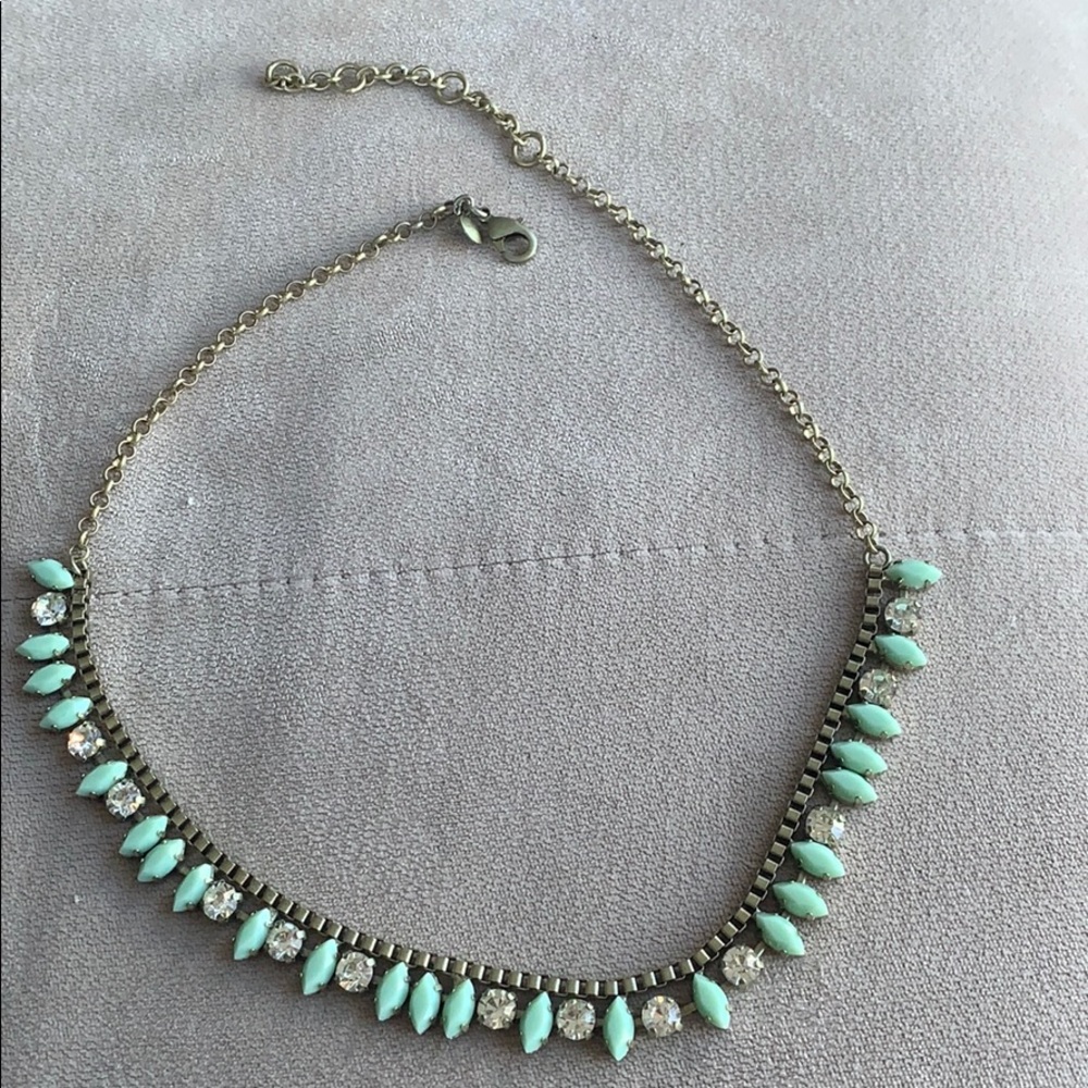 Blue and crystal necklace